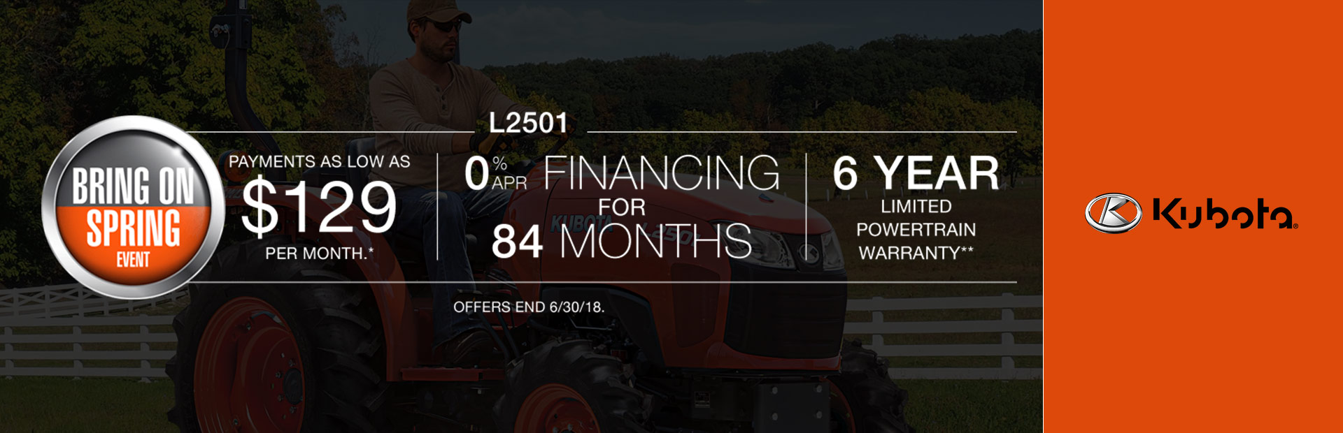 Kubota: Bring on Spring Event - L Series